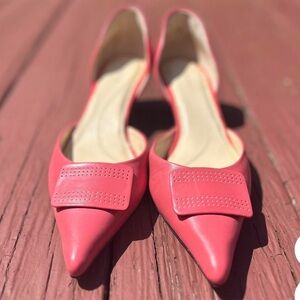 Elie Tahari Pink Velvet Heel Pumps